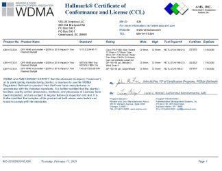 PR CERTIFICATE FL13300 R10 C CAC FL13300 R8 QPF [4646 OR SMALLER] 0006  OR  0016 IMPACT